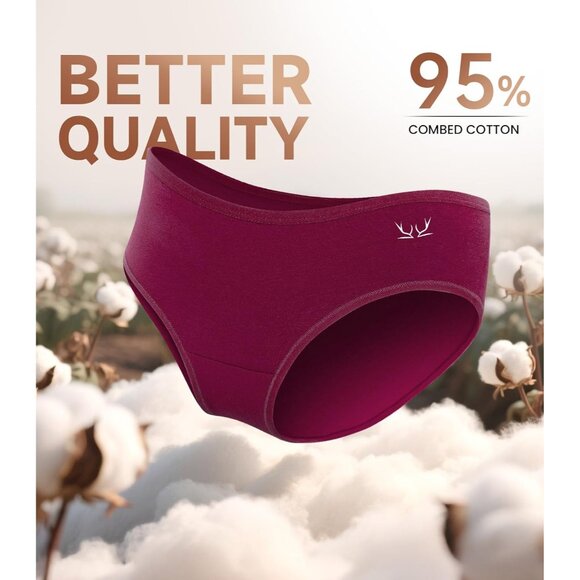 Women's Cotton Hi-Cut Underwear Pack Soft Breathable Stretch Regular Plus - Picture 4 of 6